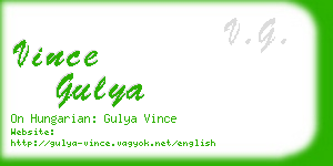 vince gulya business card